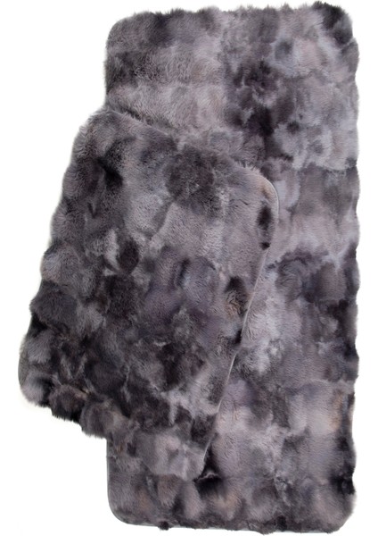 Premium Deri Taban, Yüksek Tüylü Yumuşak, Post Banyo Paspası 2'li 100X60 - 60X50 cm - Antrasit