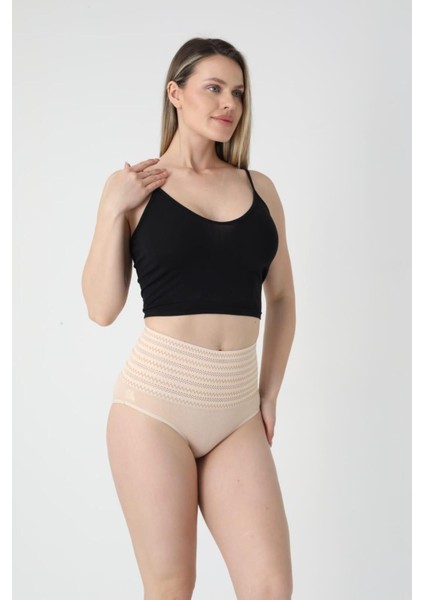 Bej Yüksek Bel Vücut Şekillendirici Bikini Altı, Şık ve Rahat Tasarım fiyatları