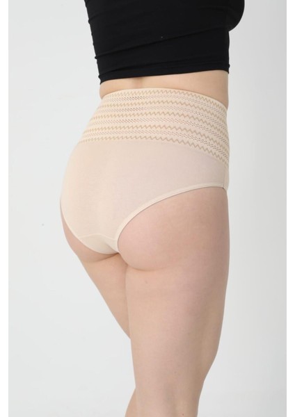 Bej Yüksek Bel Vücut Şekillendirici Bikini Altı, Şık ve Rahat Tasarım fırsatları