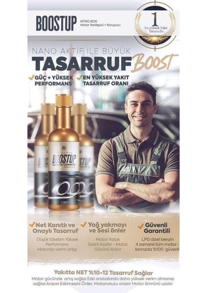 Boostup 4'lü Paket Nitro Bor Motor Yenileyici Koruyucu Onarı Sıvı indirimleri