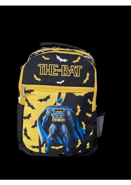 Ilk Okul Çantası 2'li Set Ilkokul Çantası Batman Desenli Yüksek Kaliteli Okul Çantası