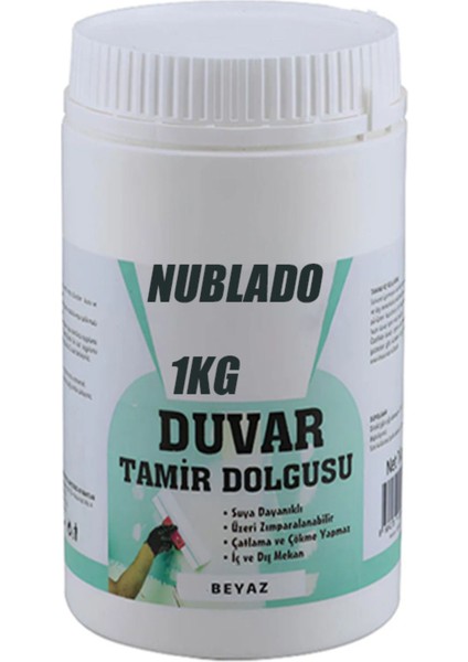 1 kg Duvar Tamir Dolgu Macunu Alçı Sıva Derin Boşluk Doldurucu Çatlak Onarıcı Giderici