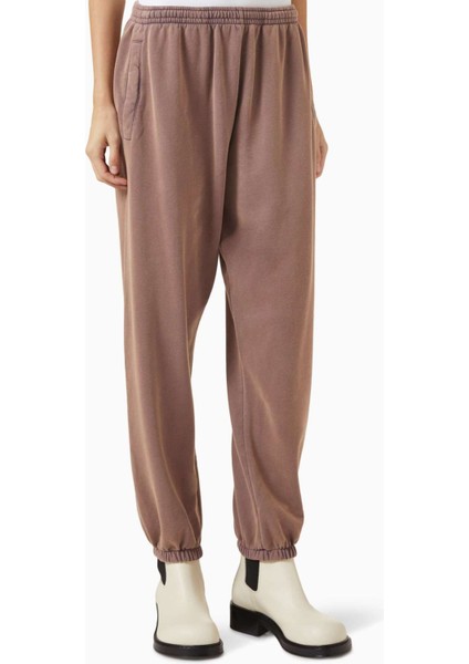 Organik Pamuklu Sweatpants - Mor - Esnek Bel, Yan Cepler ile Rahat Tasarım