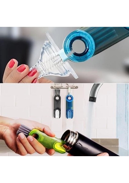® 3 Fonksiyonlu Pratik Şişe Temizleme Fırçası Mutfak Banyo Araç Için Çok Amaçlı Fırça fırsatları