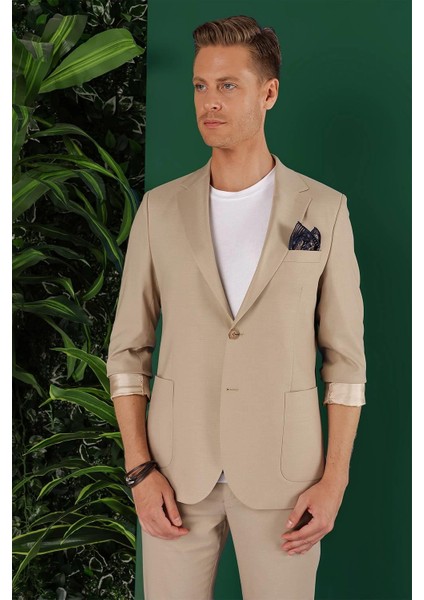 C 641 Slim Fit Bej Spor Ceket fırsatları