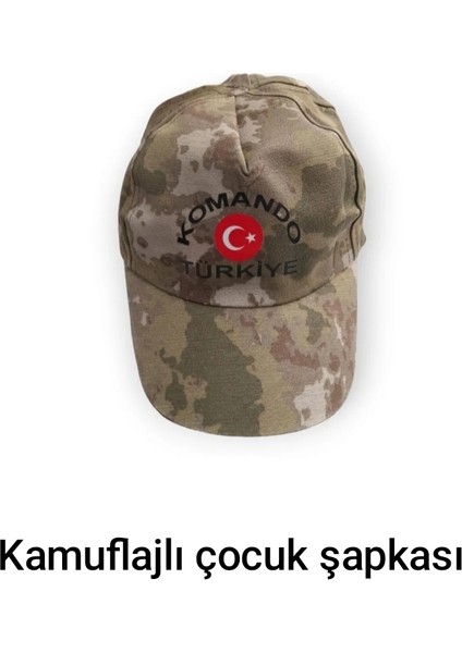 Yeni Tip Askeri Kamuflaj Çocuk Kep(Şapka)