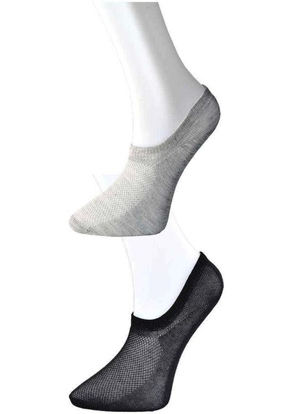 Siyah ve Gri Kadın Görünmez Çorap 3 Çift fiyatları