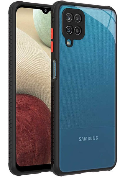 Galaxy M12 Kılıf ​​esnek Renkli Çerçeveli Sert Silikon Kaff Kapak