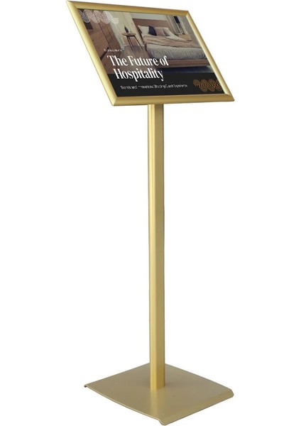 A4 21X29.7 Gold Renk Menü ve Bilgilendirme Panosu Tek Ayaklı Reklam Panosu fiyatları