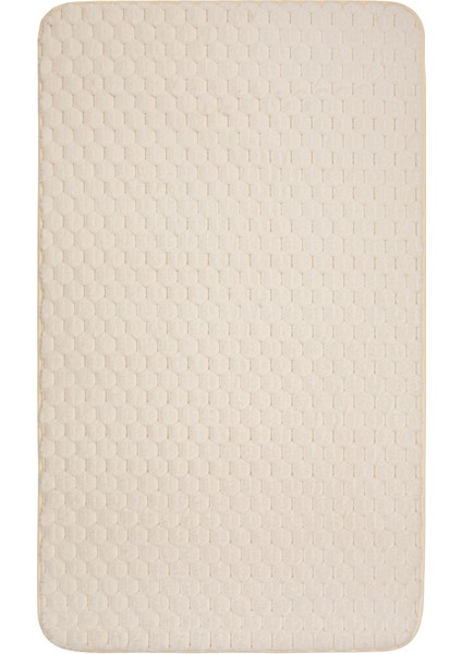 Premium Kalite, Deri Taban, Petek Dokulu Yumuşak, Post Banyo Paspası 2'li 100X60 - 60X50 cm - Krem fiyatları
