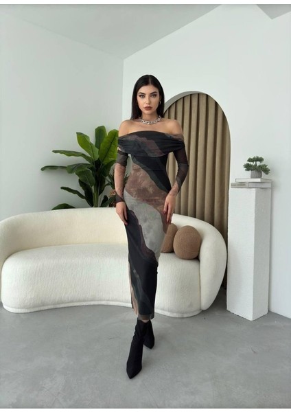 Sevilla Madonna Yaka Tül Elbise modelleri