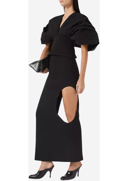 Cut-Out Detaylı Kalem Etek, Siyah fiyatları