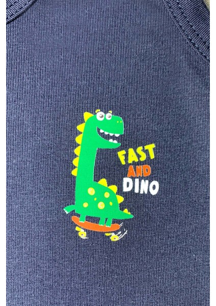 3'lü Erkek Çocuk Dinazor Baskılı Pamuklu Çamaşır Takımı indirimleri