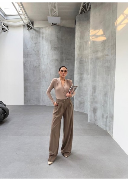 230 gr Poly Viscose Full Lycra Pi̇leli̇ Palazzo Pantolon modelleri