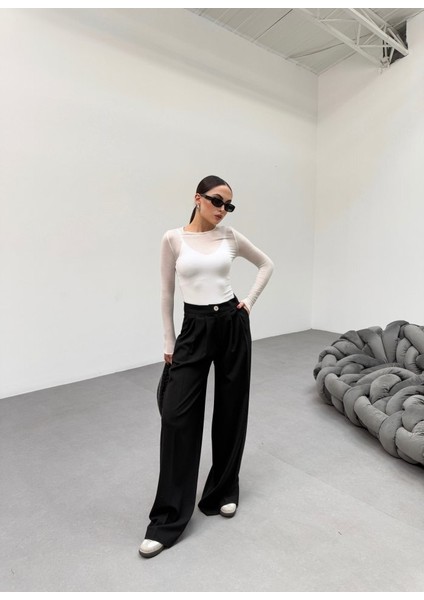 230 Gr Poly Viscose Full Lycra Pi̇leli̇ Palazzo Pantolon modelleri