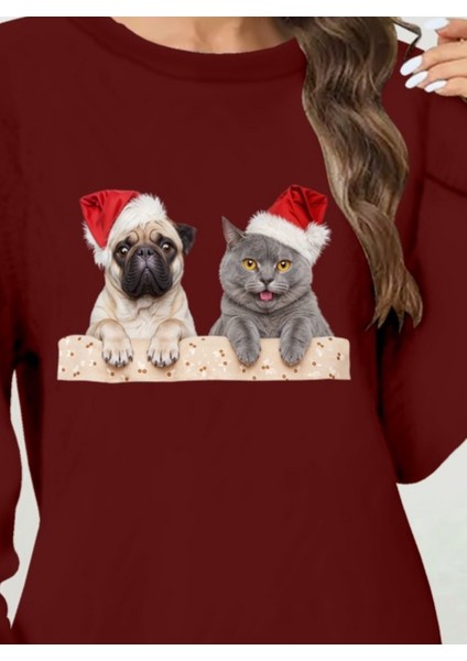 Kadın Uzun Kollu Bisiklet Yaka Desenli Viskon Iki Iplik Elbise fiyatları