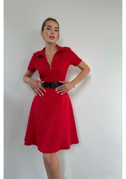 Kırmızı Kemerli Spor Elbise fiyatları