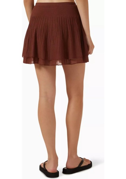 Viskon Karışımlı Mini Etek, Katlı ve Yarı Şeffaf modelleri