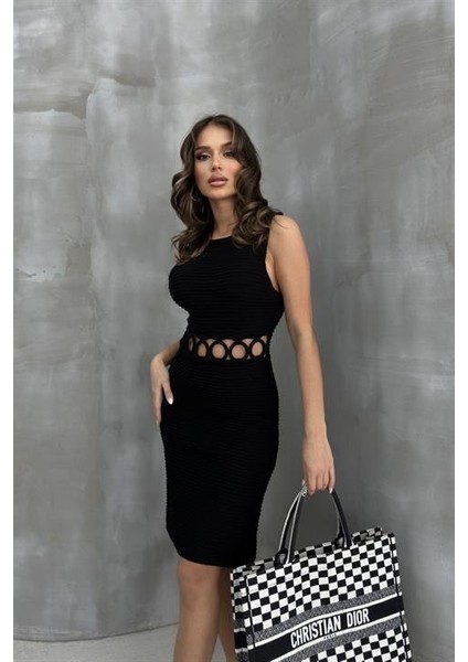 Estelya Cut Out Mini Elbise 2571-01