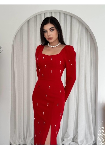 Akit İnci Detaylı Elbise