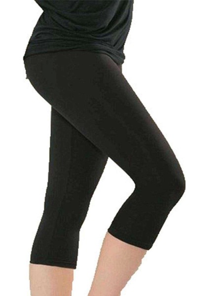 Kota Kadın Kapri Sporcu Likralı Düz Tayt Siyah 4005 fiyatları