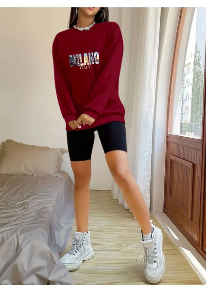 Kadın Uzun Kollu Bisiklet Yaka Desenli Viskon Iki Iplik Bluz modelleri