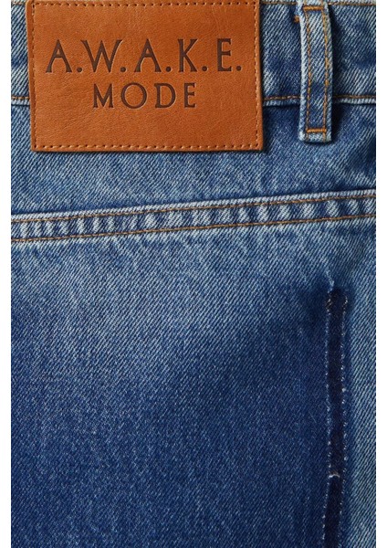 Mirror Effect Upcycled Denim Kadın Etek, Mavi fırsatları