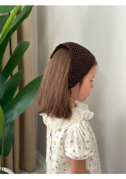 Kız Çocuk Örgü Bandana Kahverengi fiyatları