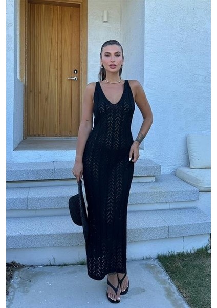 Rosalia Sırt Dekolteli Elbise 2761