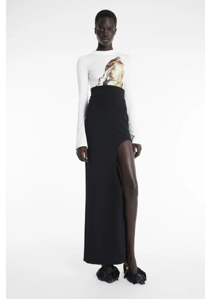 Kalem Etek, Yüksek Belli, Sırt Yırtmaçlı ve Slim Fit, Polonya Üretimi