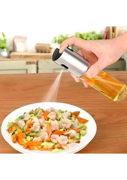 Sprey Cam Şişe Yağdanlık 100ML Sirke Yağ Püskürtücü Airfryer Yağdanlık Karışık Renk modelleri