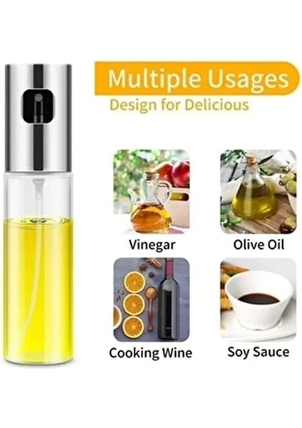 Sprey Cam Şişe Yağdanlık 100ML Sirke Yağ Püskürtücü Airfryer Yağdanlık Karışık Renk indirimleri