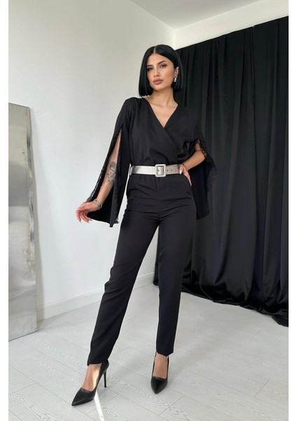 Siyah Yırtmaçlı Tulum