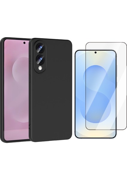 Samsung Galaxy S25 Edge Uyumlu Kılıf Vendas Mara Lansman Kapak + Temperli Cam Ekran Koruyucu