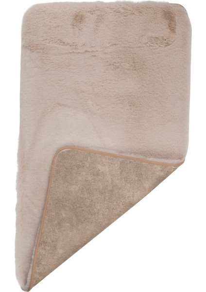 Premium Kalite, Deri Taban, Yüksek Tüylü Yumuşak, Post Banyo Paspası 2'li 100X60 - 60X50 cm - Vizon fırsatları