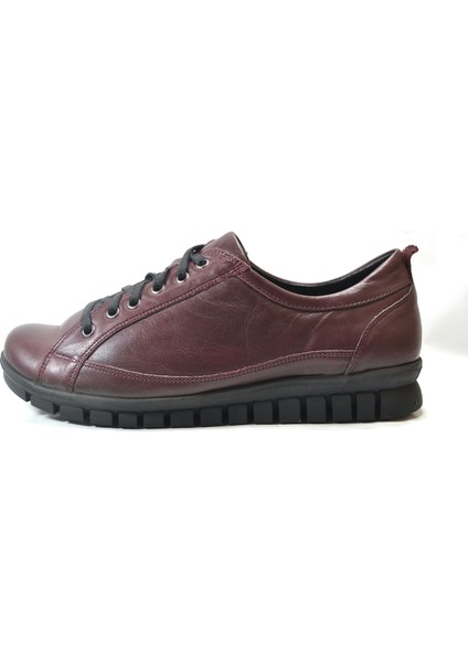 3421 Hakiki Deri Bağlı Ortopedik Casual Günlük Kadın Ayakkabı modelleri