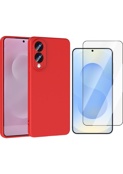 Samsung Galaxy S25 Edge Uyumlu Kılıf Vendas Mara Lansman Kapak + Temperli Cam Ekran Koruyucu