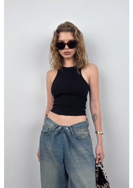 Halter Yaka Kolsuz Bluz modelleri