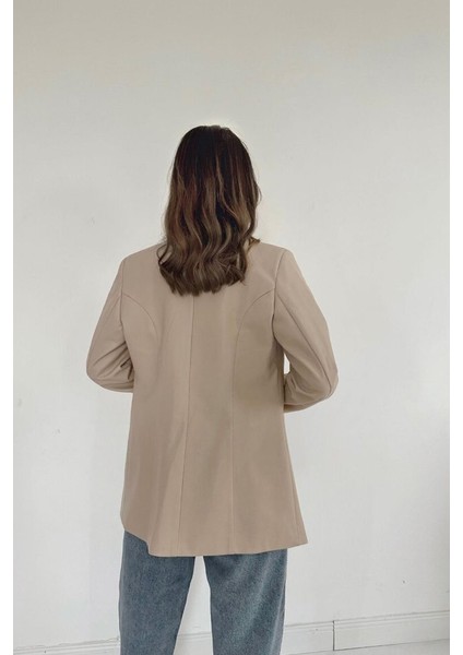Bej Düğmeli Deri Ceket fırsatları