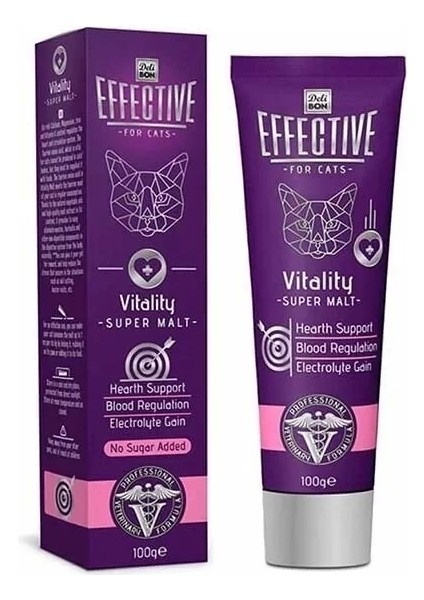 Delibon Effective Vitality Malt Katkılı Kalp Sağlığı Kedi Macunu 100 gr