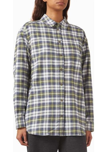 Flanel Pamuk Gömlek, Relaxed Fit, Düşük Omuz ve Katmanlı Kullanıma Uygun