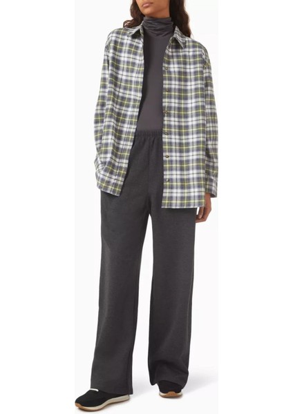 Flanel Pamuk Gömlek, Relaxed Fit, Düşük Omuz ve Katmanlı Kullanıma Uygun fiyatları