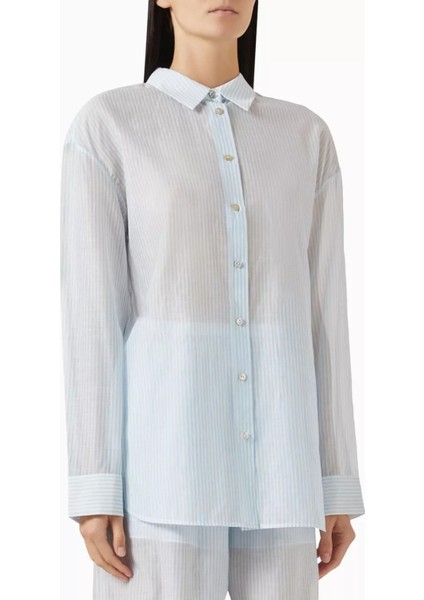 Pamuk Ipek Gömlek, Oversize ve Nefes Alabilir Beyaz