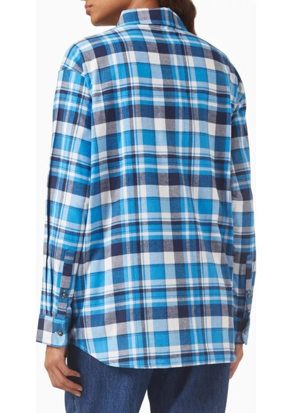 Flanel Pamuk Gömlek, Relaxed Fit, Düşük Omuz ve Katmanlı Kullanıma Uygun modelleri