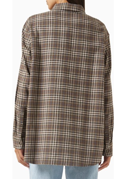 Flanel Pamuk Gömlek, Relaxed Fit, Düşük Omuz ve Katmanlı Kullanıma Uygun modelleri