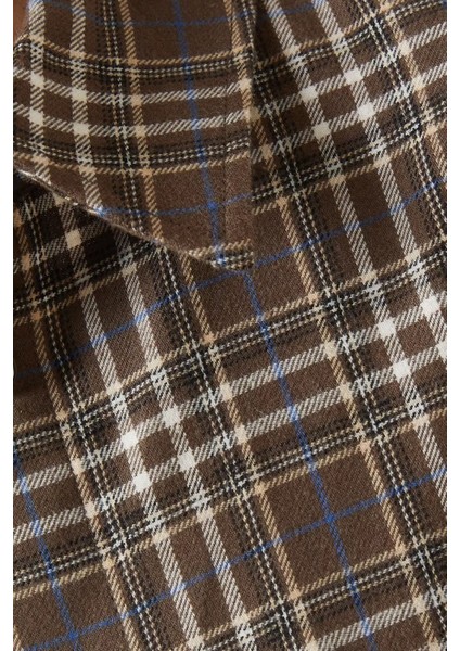 Flanel Pamuk Gömlek, Relaxed Fit, Düşük Omuz ve Katmanlı Kullanıma Uygun fırsatları