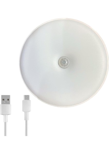 Home Hareket Sensörlü LED Gece Lambası - Şarj Edilebilir ve Taşınabilir 4000K Işık, USB ile Dolap Içi, Merdiven, Gardrop Altı Kullanımına Uygun Beyaz Işık Spot Lamba (1)
