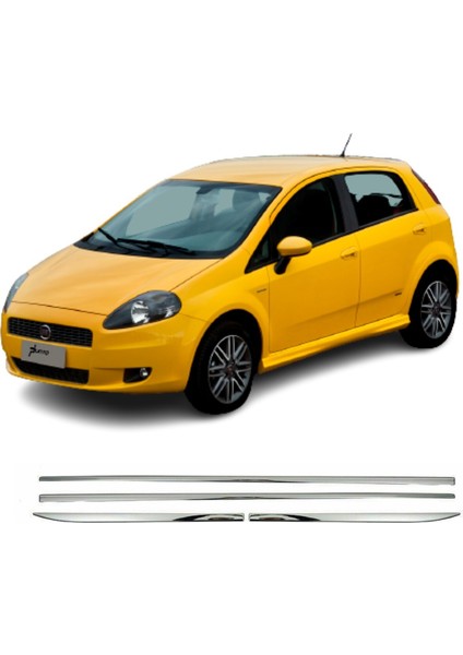 Fiat Grande Punto Uyumlu Yan Kapı Çıtası 4 Parça 2005 Üzeri Paslanmaz Krom fiyatları