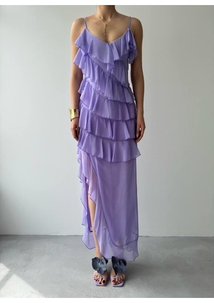 Ples Yırtmaç Detaylı Elbise fiyatları