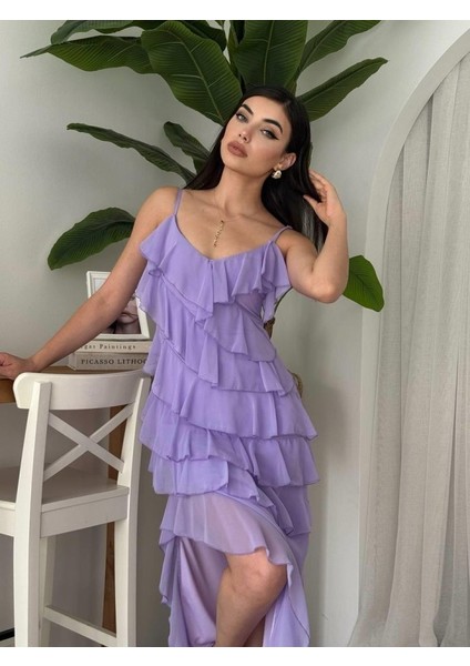 Ples Yırtmaç Detaylı Elbise modelleri